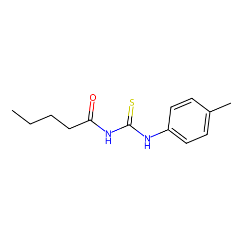N-(4-methylphenyl)-N'-pentanoylthiourea structure