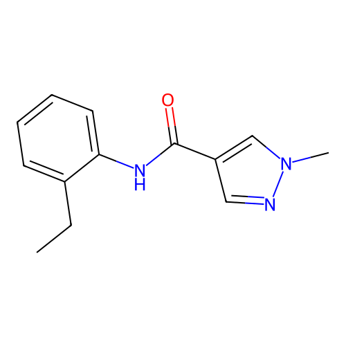 N-(2-Ethylphenyl)-1-methyl-1H-pyrazole-4-carboxamide structure