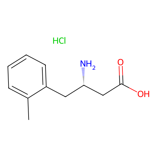 (S)-3-Amino-4-(2-methylphenyl)butanoic acid hydrochloride structure