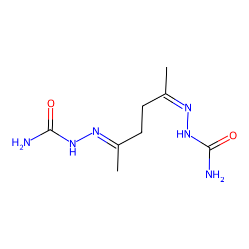 [5-(Carbamoylhydrazinylidene)hexan-2-ylideneamino]urea structure