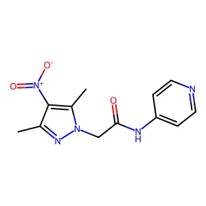 2-(3,5-dimethyl-4-nitropyrazol-1-yl)-N-pyridin-4-ylacetamide structure