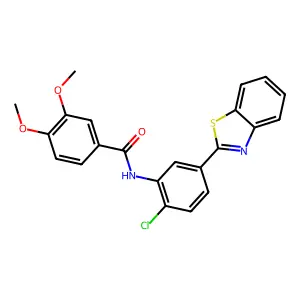 N-[5-(1,3-benzothiazol-2-yl)-2-chlorophenyl]-3,4-dimethoxybenzamide structure