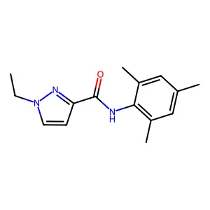 1-ethyl-N-(2,4,6-trimethylphenyl)pyrazole-3-carboxamide structure