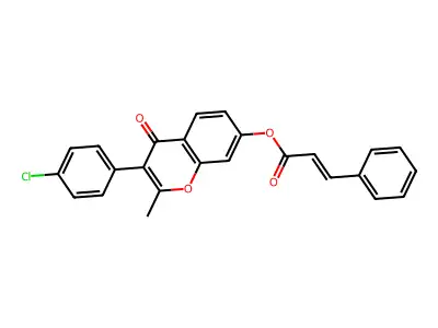 [3-(4-Chlorophenyl)-2-methyl-4-oxochromen-7-yl] 3-phenylprop-2-enoate structure