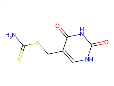 (2,4-dioxo-1H-pyrimidin-5-yl)methyl carbamodithioate structure