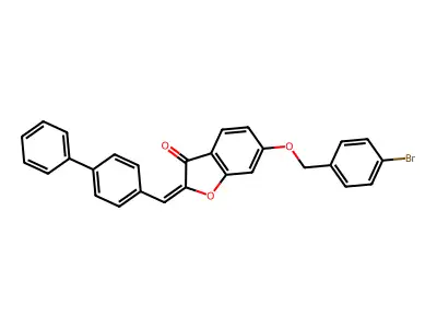 6-[(4-Bromophenyl)methoxy]-2-[(4-phenylphenyl)methylidene]-1-benzofuran-3-one structure