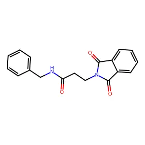 N-benzyl-3-(1,3-dioxoisoindolin-2-yl)propanamide structure