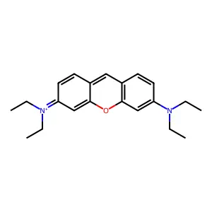 Ethanaminium, N-[6-(diethylamino)-3H-xanthen-3-ylidene]-N-ethyl-, chloride structure