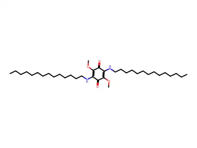 2,5-Dimethoxy-3,6-bis(tetradecylamino)benzo-1,4-quinone structure