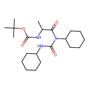 N-(N(alpha)-(tert-Butyloxycarbonyl)alanyl)-N,N'-dicyclohexylurea structure