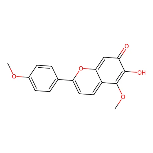6-羟基-5-甲氧基-2-(4-甲氧基苯基)色烯-7-酮 structure