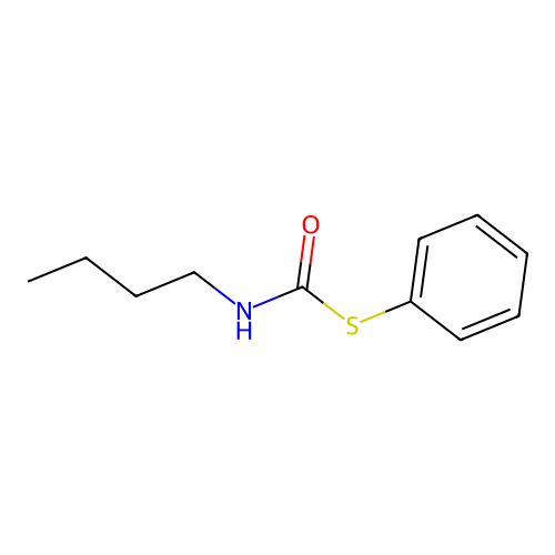 Carbamothioic acid, butyl-, S-phenyl ester structure
