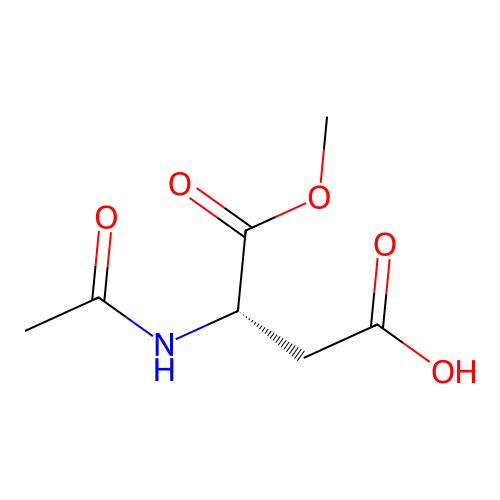 (3S)-3-acetamido-4-methoxy-4-oxobutanoic acid structure