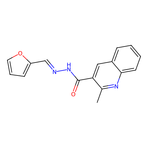 N-(furan-2-ylmethylideneamino)-2-methylquinoline-3-carboxamide structure