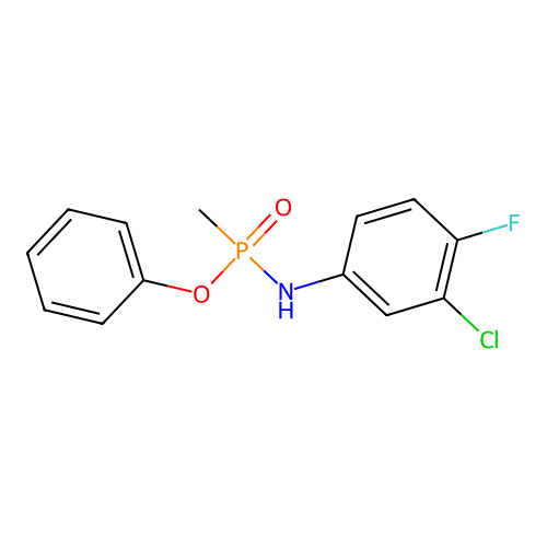 3-chloro-4-fluoro-N-[methyl(phenoxy)phosphoryl]aniline structure