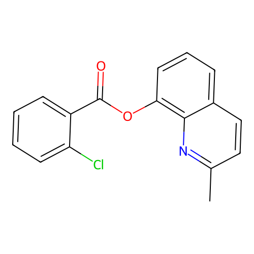 2-Methylquinolin-8-yl 2-chlorobenzoate structure