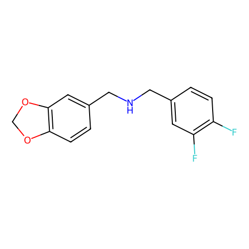Benzo[1,3]dioxol-5-ylmethyl-(3,4-difluoro-benzyl)-amine structure