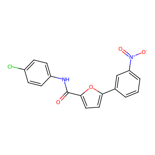 N-(4-氯苯基)-5-(3-硝基苯基)-2-呋喃甲酰胺 structure