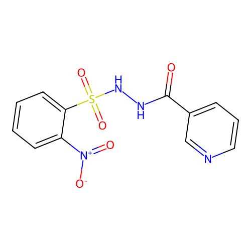 N'-[(2-nitrophenyl)sulfonyl]pyridine-3-carbohydrazide structure