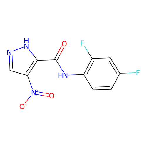 N-(2,4-Difluorophenyl)-4-nitro-1H-pyrazole-3-carboxamide structure