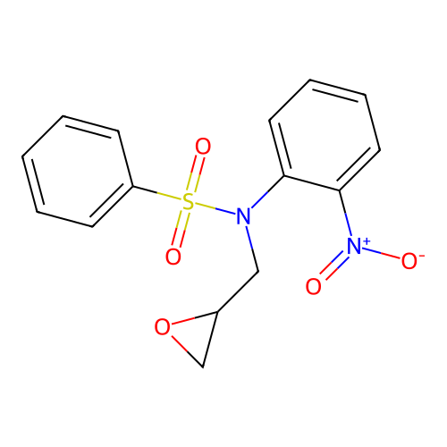 N-{2-nitrophenyl}-N-(2-oxiranylmethyl)benzenesulfonamide structure