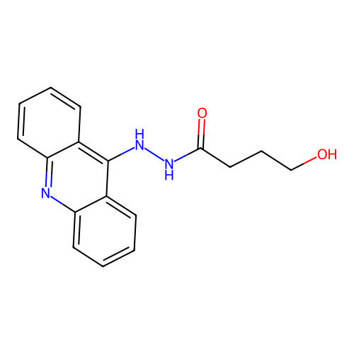 N'-(acridin-9-yl)-4-hydroxybutanehydrazide structure