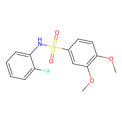 N-(2-fluorophenyl)-3,4-dimethoxybenzenesulfonamide structure