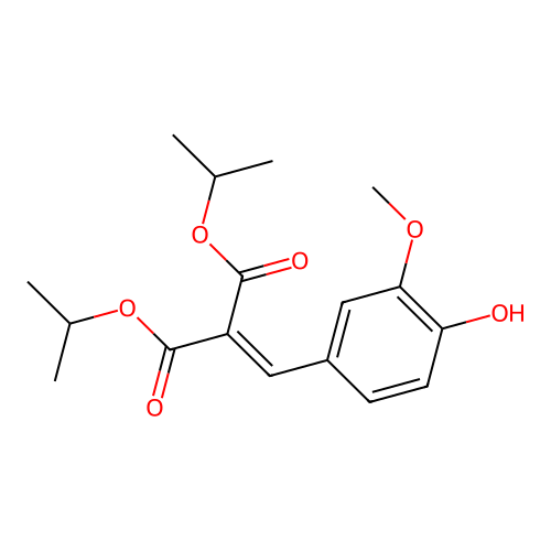 Diisopropyl 2-(4-hydroxy-3-methoxybenzylidene)malonate structure