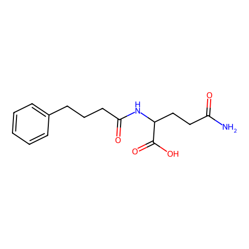 Phenylbutyrylglutamine structure