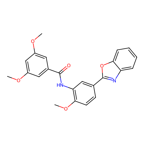 N-[5-(1,3-benzoxazol-2-yl)-2-methoxyphenyl]-3,5-dimethoxybenzamide structure