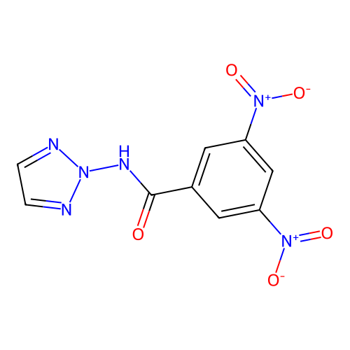 3,5-bisnitro-N-(2H-1,2,3-triazol-2-yl)benzamide structure