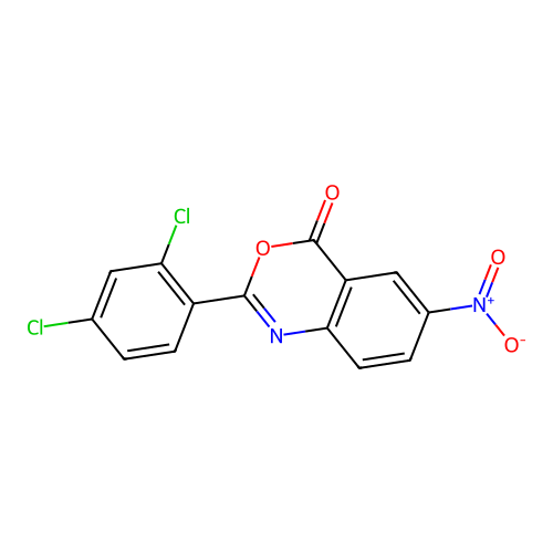 2-(2,4-Dichlorophenyl)-6-nitro-3,1-benzoxazin-4-one structure