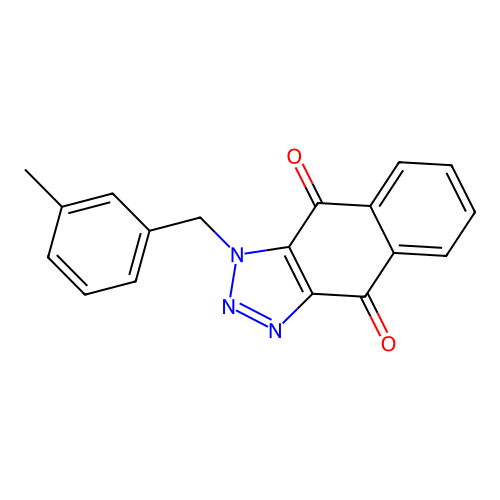 1-(3-methylbenzyl)-1H-naphtho[2,3-d][1,2,3]triazole-4,9-dione structure