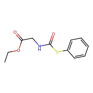 Ethyl 2-(phenylsulfanylcarbonylamino)acetate structure