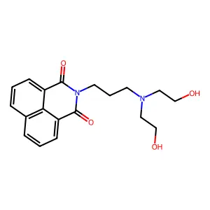 2-[3-[Bis(2-hydroxyethyl)amino]propyl]benzo[de]isoquinoline-1,3-dione structure