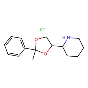 2-(2-Methyl-2-phenyl-1,3-dioxolan-4-yl)piperidine--hydrogen chloride (1/1) structure