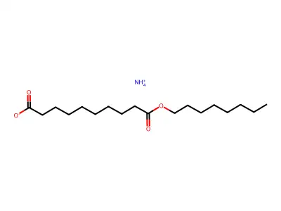 Ammonium octyl sebacate structure