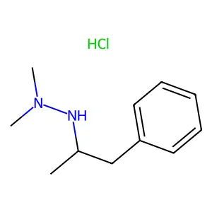 Hydrazine, N,N-dimethyl-N'-(alpha-methylphenethyl)-, hydrochloride structure