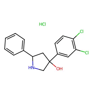 3-(3,4-Dichlorophenyl)-5-phenylpyrrolidin-3-ol--hydrogen chloride (1/1) structure