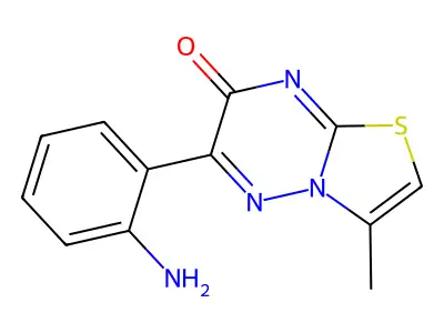 6-(2-aminophenyl)-3-methyl-7H-[1,3]thiazolo[3,2-b][1,2,4]triazin-7-one structure