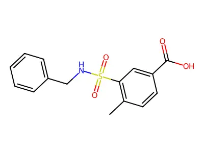 3-(Benzylsulfamoyl)-4-methylbenzoic acid structure
