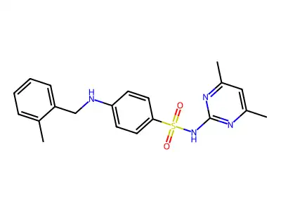 N-(4,6-Dimethylpyrimidin-2-yl)-4-((2-methylbenzyl)amino)benzenesulfonamide structure