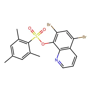 5,7-Dibromo-8-quinolyl 2,4,6-trimethylbenzenesulfonate structure