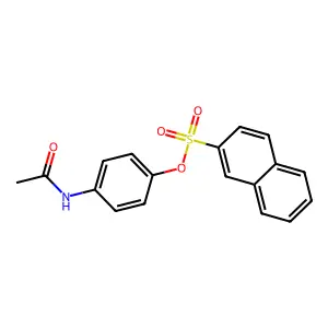 4-(Acetylamino)phenyl naphthalene-2-sulfonate structure
