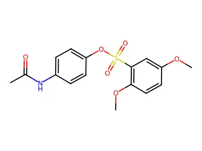 (4-Acetamidophenyl) 2,5-dimethoxybenzenesulfonate structure