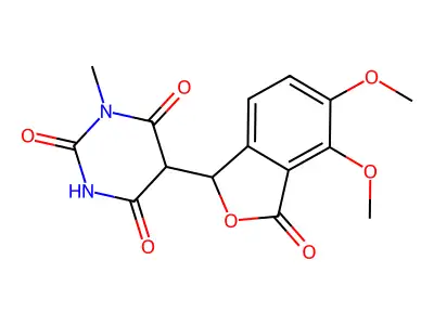 5-(4,5-dimethoxy-3-oxo-1,3-dihydroisobenzofuran-1-yl)-6-hydroxy-1-methylpyrimidine-2,4(1H,3H)-dione structure