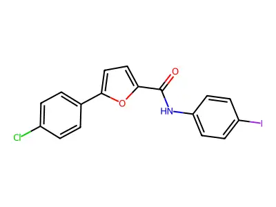 5-(4-Chlorophenyl)-N-(4-iodophenyl)-2-furamide structure
