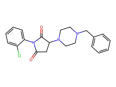 3-(4-Benzylpiperazin-1-yl)-1-(2-chlorophenyl)pyrrolidine-2,5-dione structure