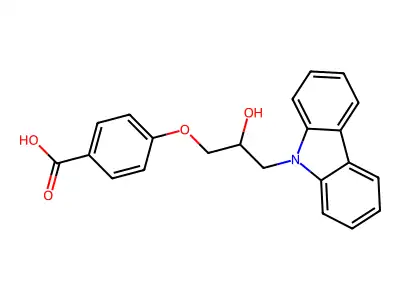 4-(3-(9H-carbazol-9-yl)-2-hydroxypropoxy)benzoic acid structure