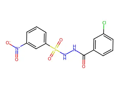 N'-(3-chlorobenzoyl)-3-nitrobenzenesulfonohydrazide structure